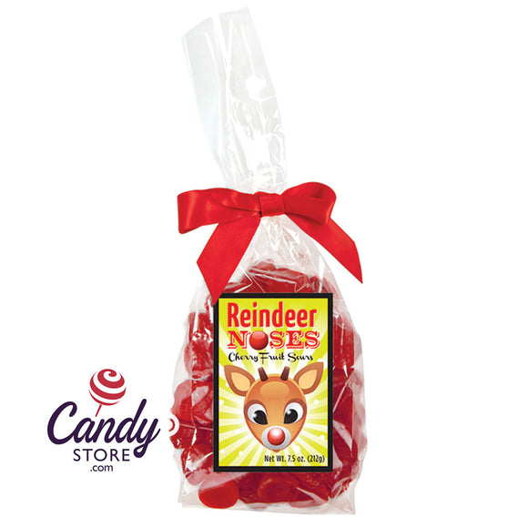 Reindeer Noses Cherry Fruit Sours 7.5oz Bags - 12ct CandyStore.com