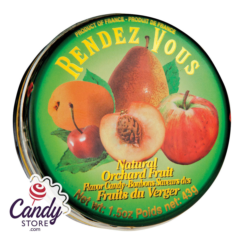 FRUITS　1998 Rendez Vous Orchard Fruit 1.5oz Tin - 12ct | CandyStore.com