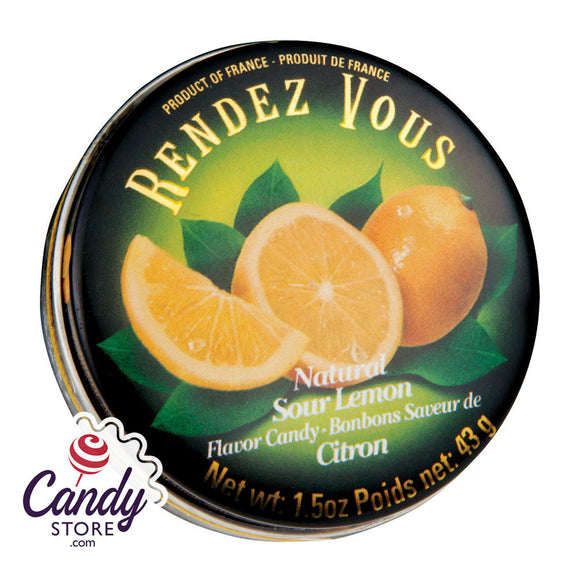 Rendez Vous Sour Lemon 1.5oz Tin - 12ct CandyStore.com