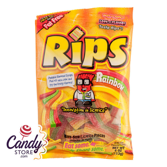 Rips Rainbow 4oz Peg Bags - 12ct CandyStore.com