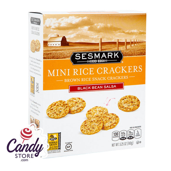 Sesmark Mini Rice Cracker Black Bean Salsa 5.25oz - 6ct CandyStore.com