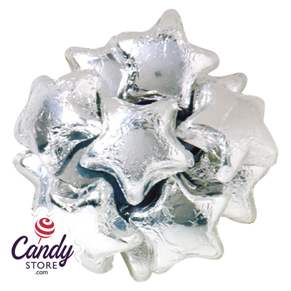 Silver Milk Chocolate Stars - 5lb CandyStore.com