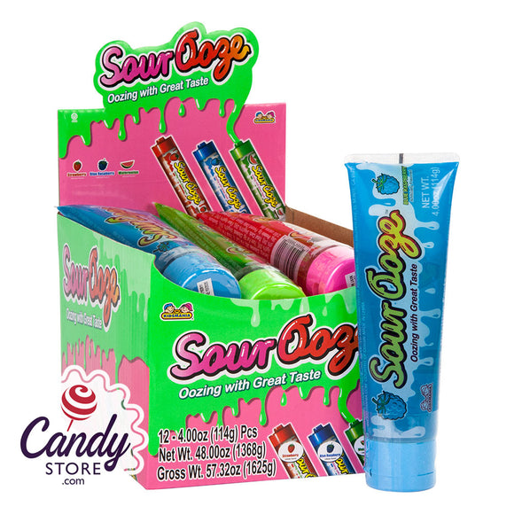 Sour Ooze Tube Squeeze Pop 4oz - 12ct CandyStore.com