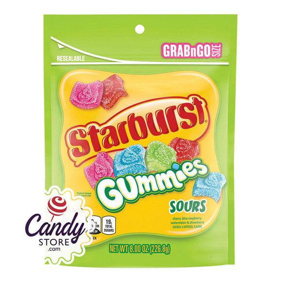 Starburst Sour Gummies 8oz Pouch - 8ct CandyStore.com