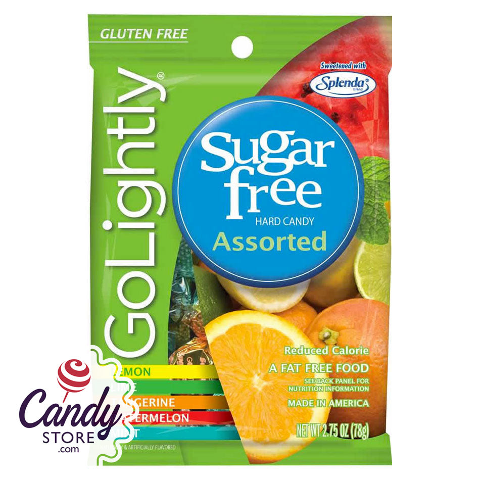 Sugar Free Assorted Fruit Candy Bags GoLightly 12ct