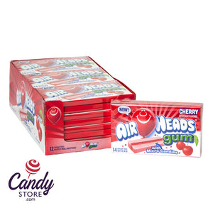 Sugar Free Cherry Airheads Gum 14-Piece 1.19oz - 12ct CandyStore.com