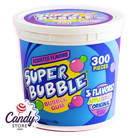 Super Bubble Bucket 3-Flavors - 300ct CandyStore.com