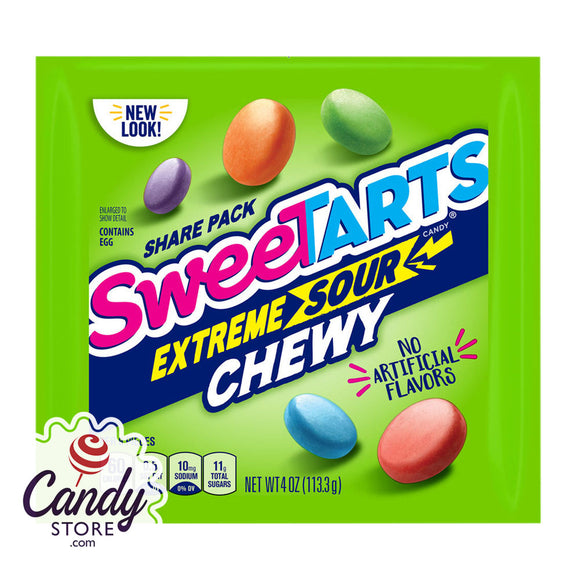 Sweetarts Extreme Sour Chewy 4oz Pouch - 12ct CandyStore.com
