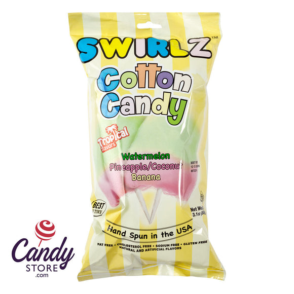 Swirlz Tropical Cotton Candy 3.1oz Bag - 24ct CandyStore.com