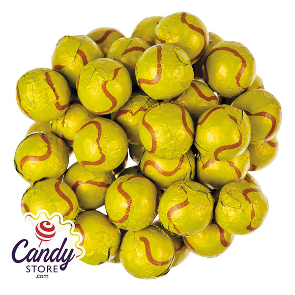 Thompson Milk Chocolate Foiled Tennis Balls - 10lb CandyStore.com