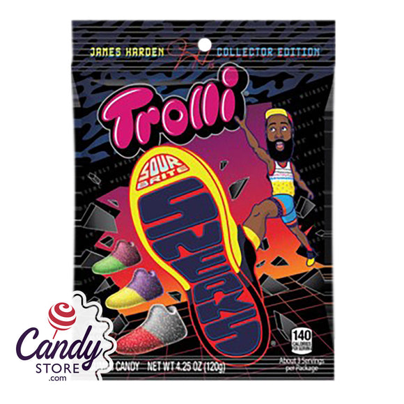 Trolli Sour Brite James Harden Sneaks 4.25oz Peg Bag - 12ct CandyStore.com