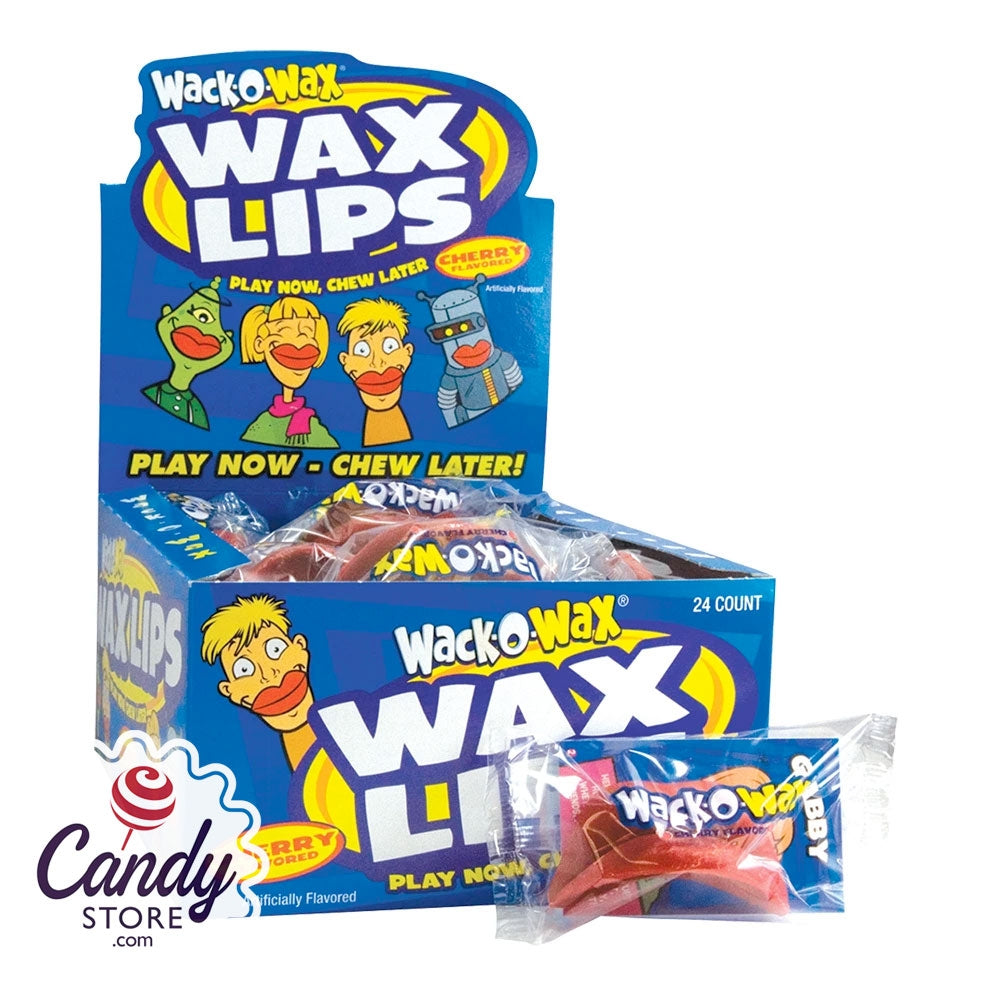 Wax Lips Cherry Wack-O-Wax Candy - 24ct