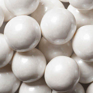 White Shimmer Gumballs - 12lb CandyStore.com