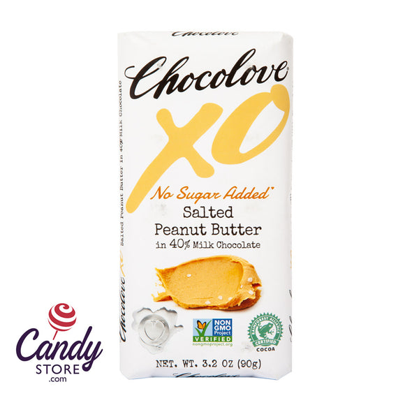 Salted Peanut Butter Milk Chocolate Chocolove XO Bars - 10ct (No Sugar Added)
