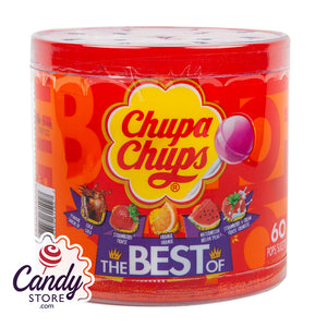 Chupa Chups "Best Of" Assorted Lollipops - 60ct Tub 