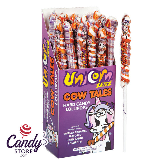 Cow Tales Unicorn Hard Candy Lollipops - 24ct
