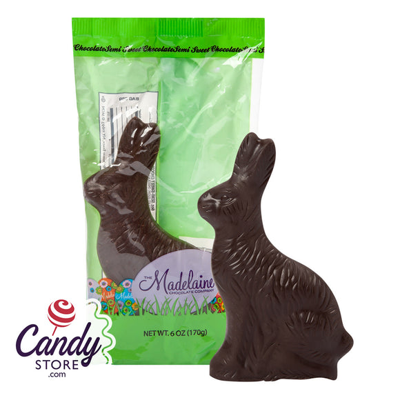 Dark Chocolate Sitting Rabbit Madelaine - 48ct