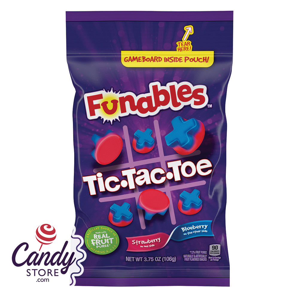 Funables TicTacToe Fruity Snacks Game 12ct
