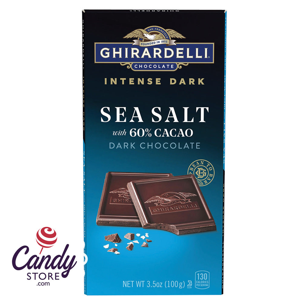 Ghirardelli Intense Dark Choc Sea Salt 60 12ct Bars