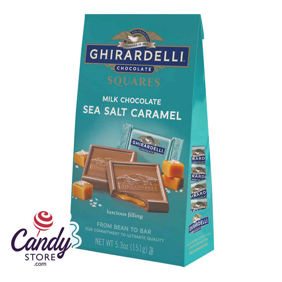 Ghirardelli Squares Sea Salt Carmel Milk Chocolate Bags - 6ct