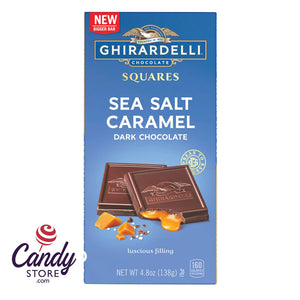 Ghirardelli Squares Dark Chocolate Sea Salt Caramel Bars - 10ct