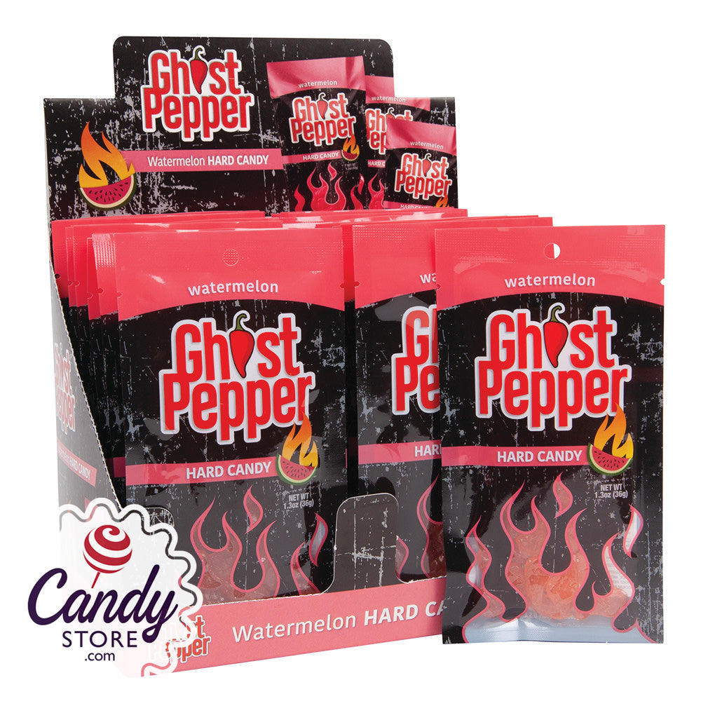 Watermelon Ghost Pepper Hard Candy Peg Bags 24ct