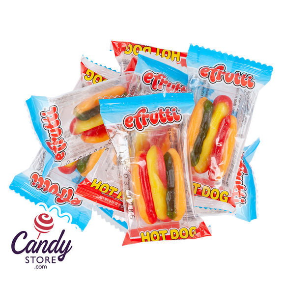 Gummi Mini Bulk Hot Dogs Candy Efrutti - 101ct