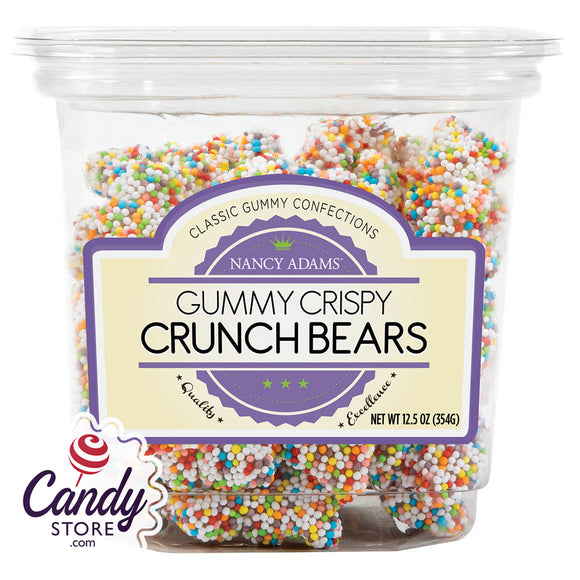 Gummy Crispy Crunch Bears Candy - 12ct Tubs