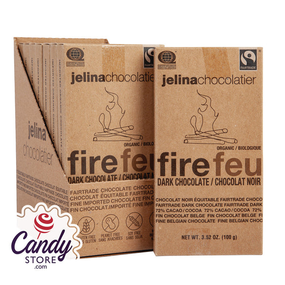 Jelina Fire Bars 72% Dark Chocolate - 8ct