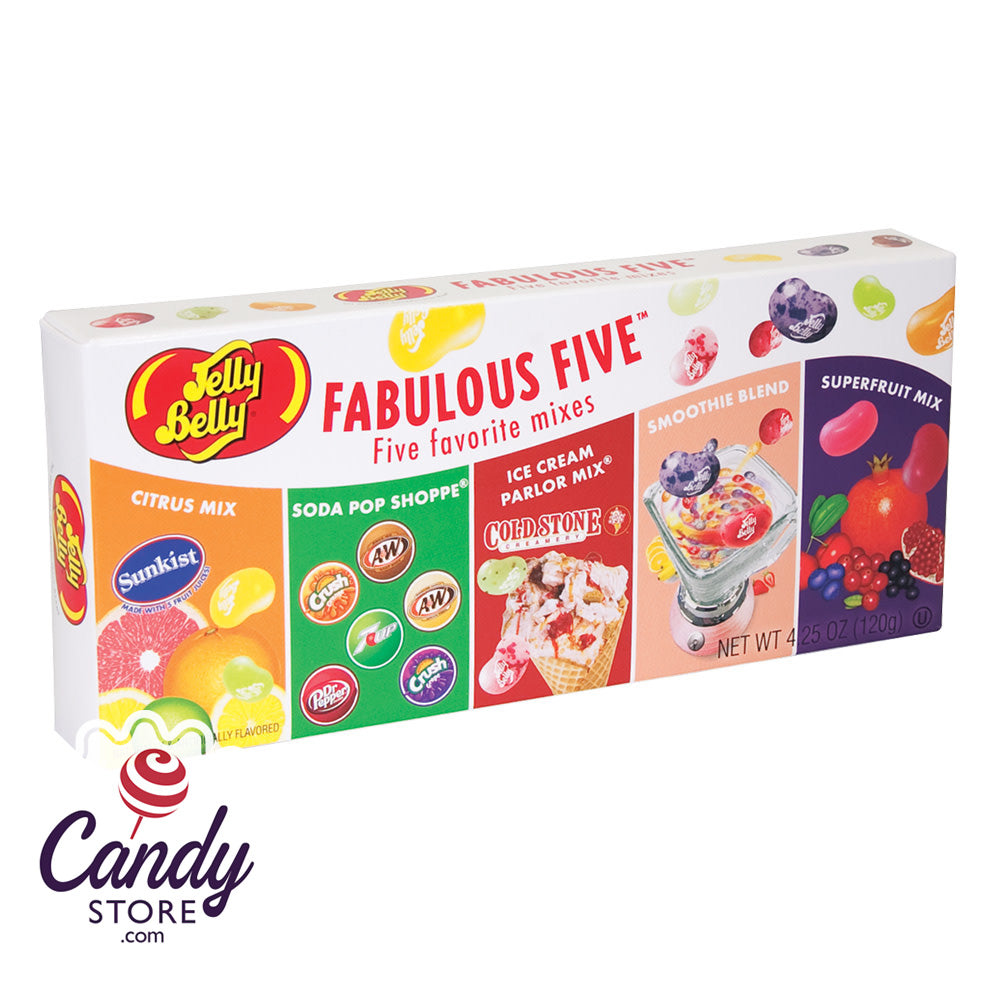 Jelly Belly Fabulous Five Jelly Beans 12ct Boxes - CandyStore.com