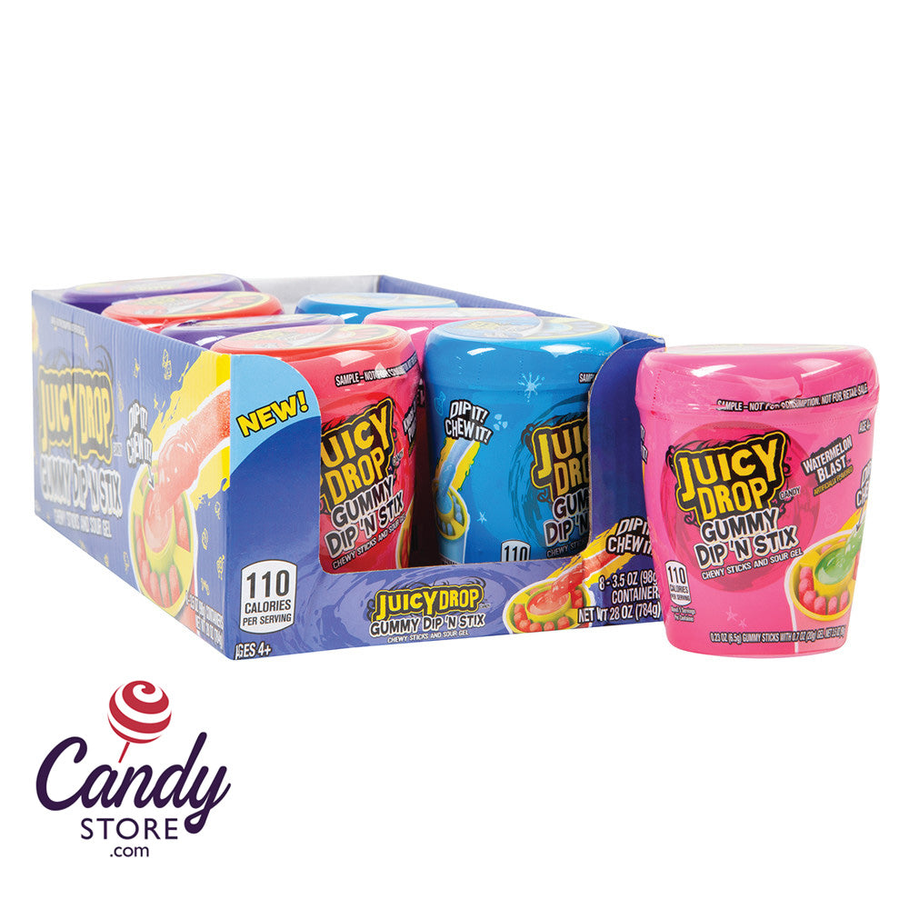 Juicy Drop Dip 'N Stix Gummy Candy 8ct