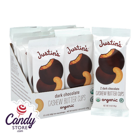 Justin's Dark Chocolate Cashew Peanut Butter Cups 2-Pack - 12ct