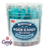 Light Blue Rock Candy Crystal Sticks Cotton Candy - 36ct Jar