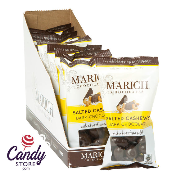Dark Chocolate Sea Salt Cashews Marich - 12ct