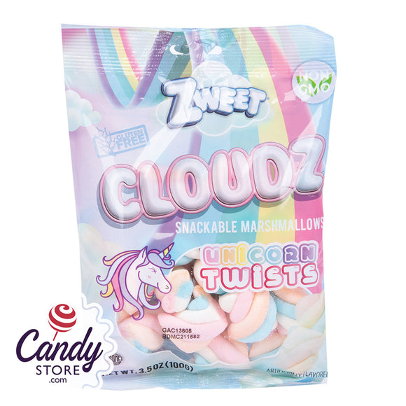 Marshmallow Unicorn Twists Zweet Cloudz - 24ct Peg Bags