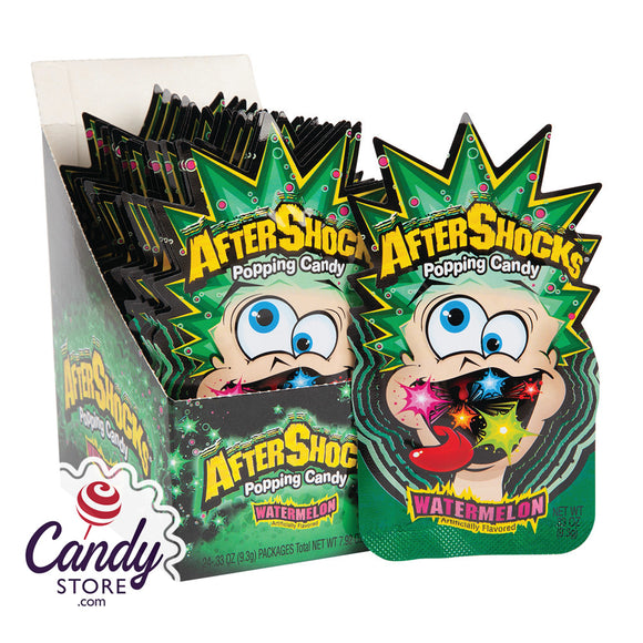 Mini Aftershocks Watermelon Popping Candy - 24ct