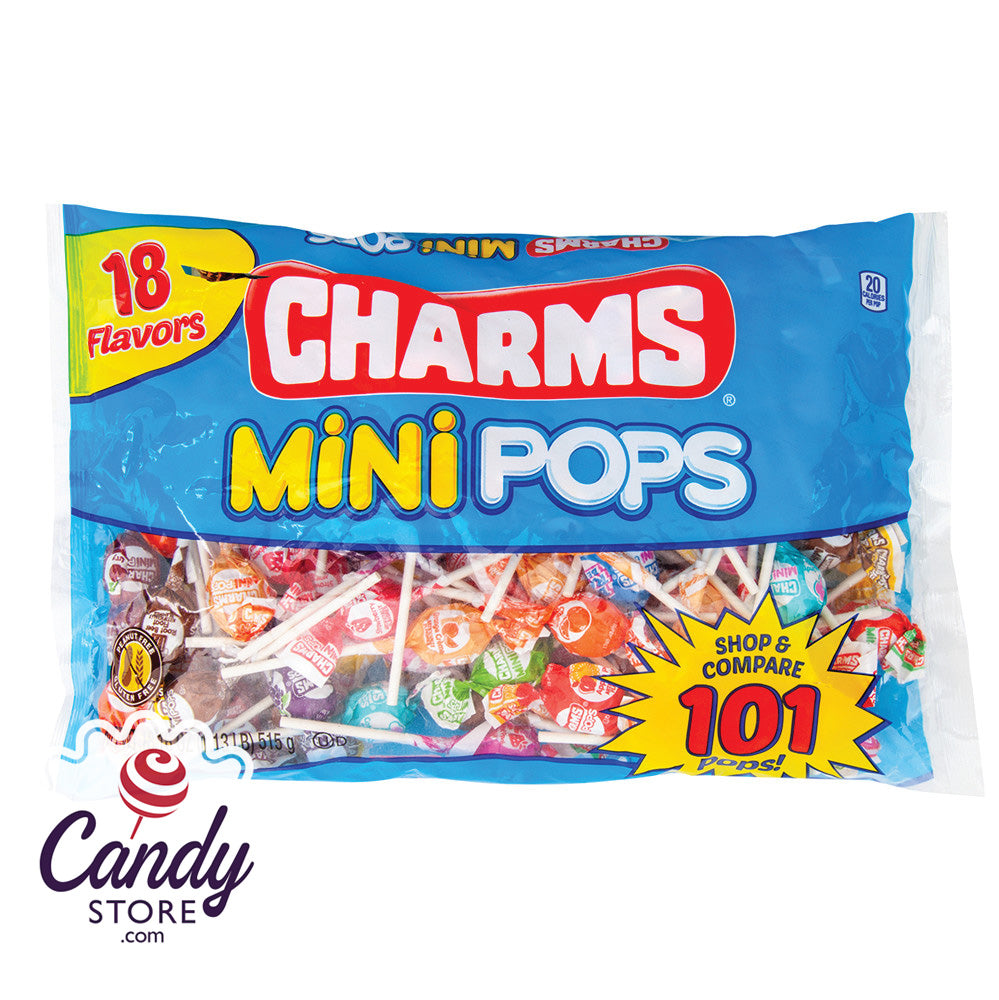 Mini Charms Pops 101Count Lollipop Bags 24ct