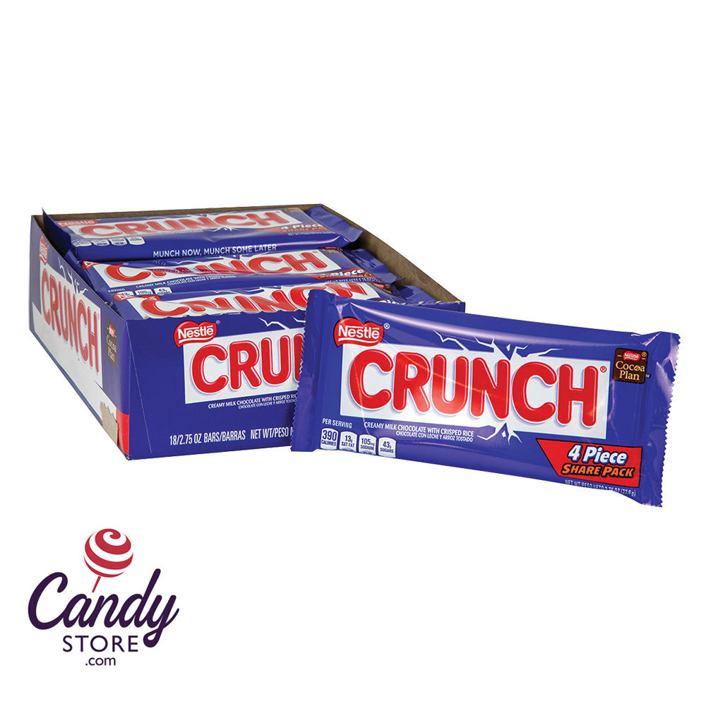 Nestle Crunch Candy Share Size 18ct Bars