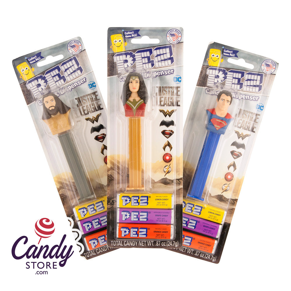Pez Justice League Blister Packs 12ct - CandyStore.com