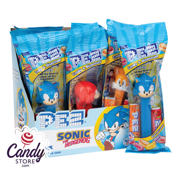 Pez Sonic The Hedgehog Dispensers - 12ct