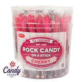 Pink Rock Candy Crystal Sticks Cherry - 36ct Tubs