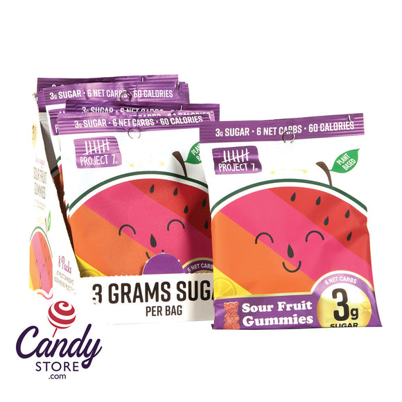 Project 7 Sour Fruit Gummies Low Sugar - 8ct