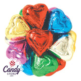 Rainbow Milk Chocolate Hearts Madelaine - 5lb Bulk