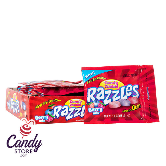 Razzles Candy-Coated Gum Berry Mix - 24ct