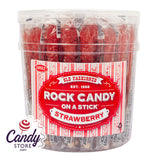 Red Rock Candy Crystal Sticks Strawberry - 36ct Tub
