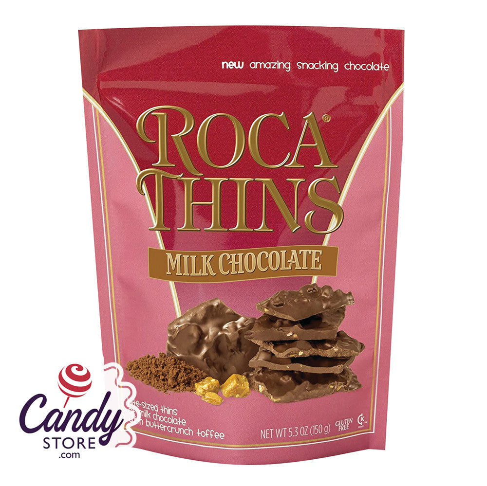 Roca Thins Milk Chocolate Brown & Haley 8ct Pouches