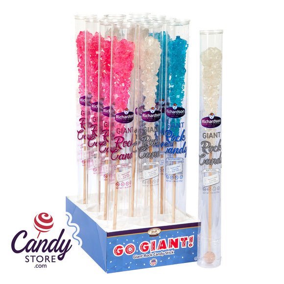 Rock Candy Giant Tubes Assorted 12-Inch - 12ct