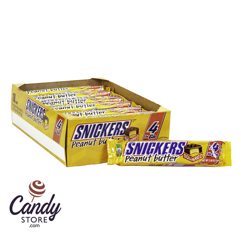 Snickers Peanut Butter Squared 3.56oz Share Size Bar 18ct