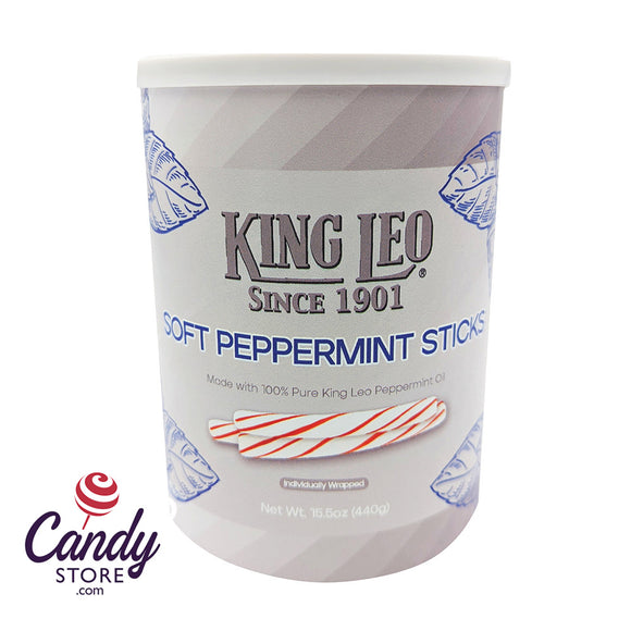 Soft Peppermint Sticks King Leo - 12ct Cans