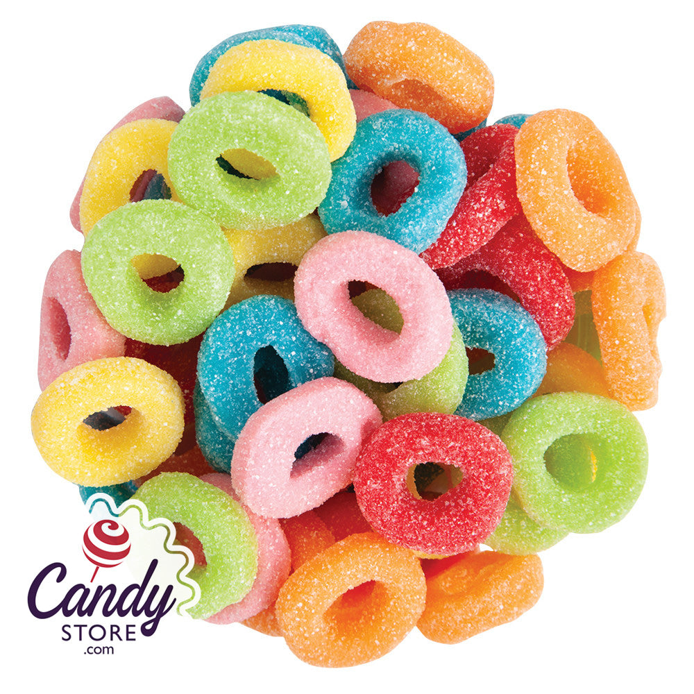 Sour Gummy Loops Candy Multi-Color 5lb - CandyStore.com